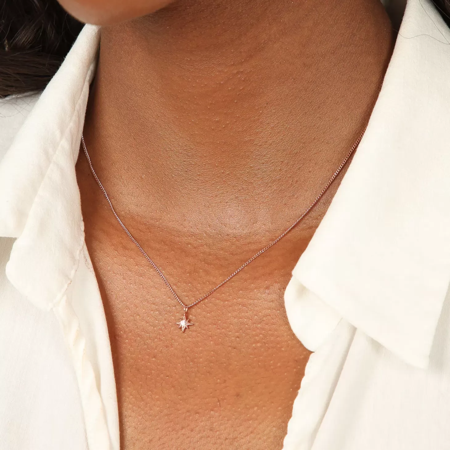 Astrid & Miyu Twilight Star Pendant Necklace In Rose Gold 18K Rose Gold Plated Sterling Silver Shop