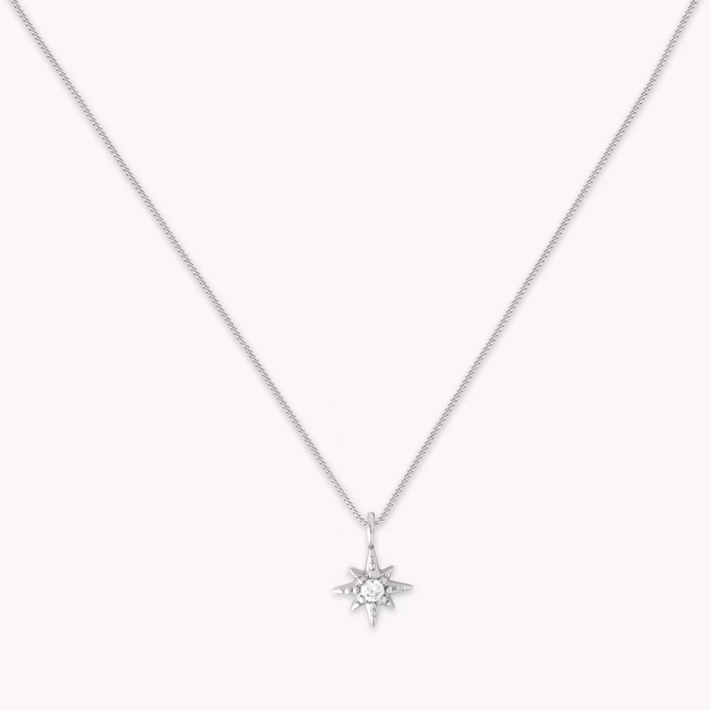 Astrid & Miyu Twilight Star Pendant Necklace In Silver Rhodium Plated Sterling Silver Hot