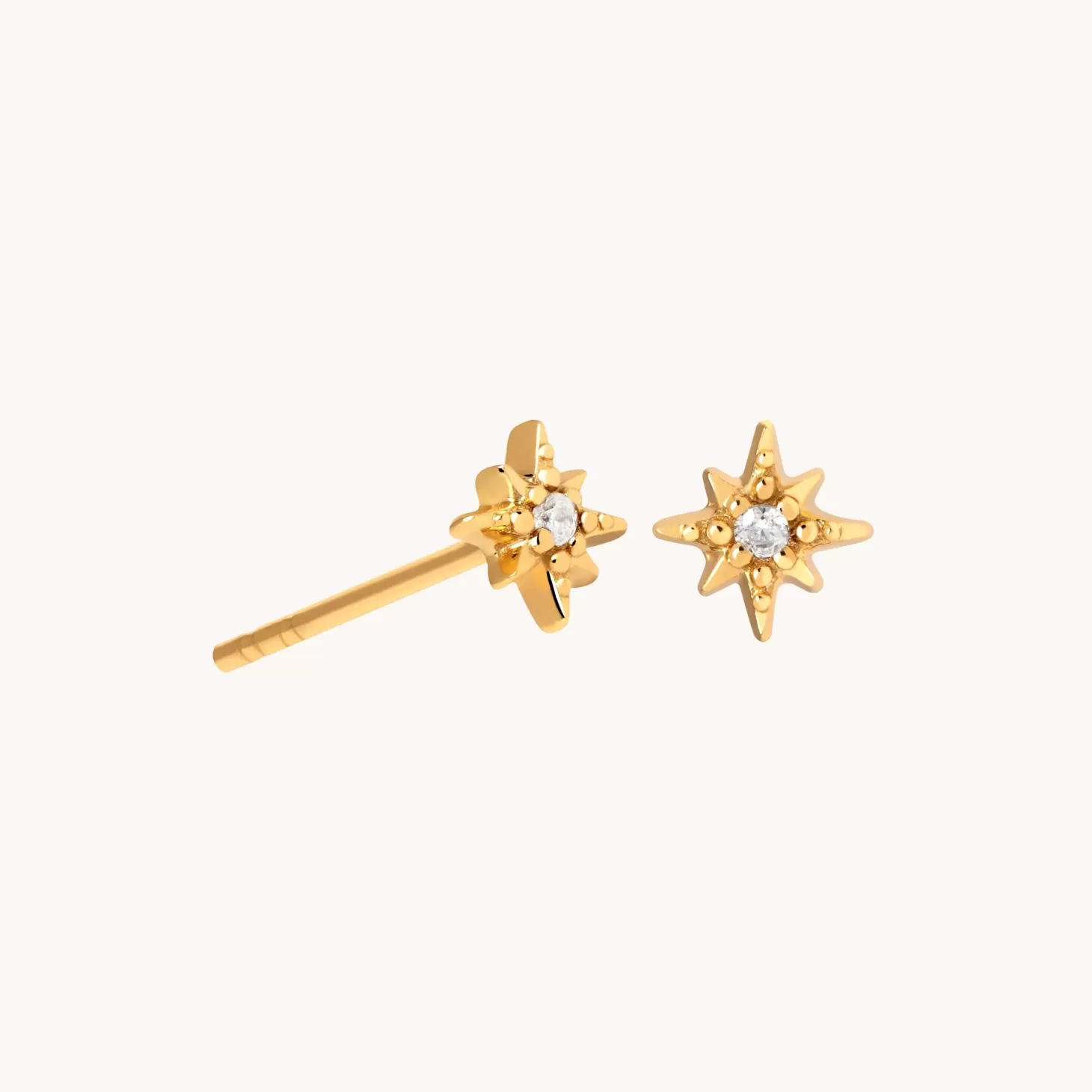 Astrid & Miyu Twilight Star Stud Earrings In Gold 18K Gold Plated Sterling Silver Best