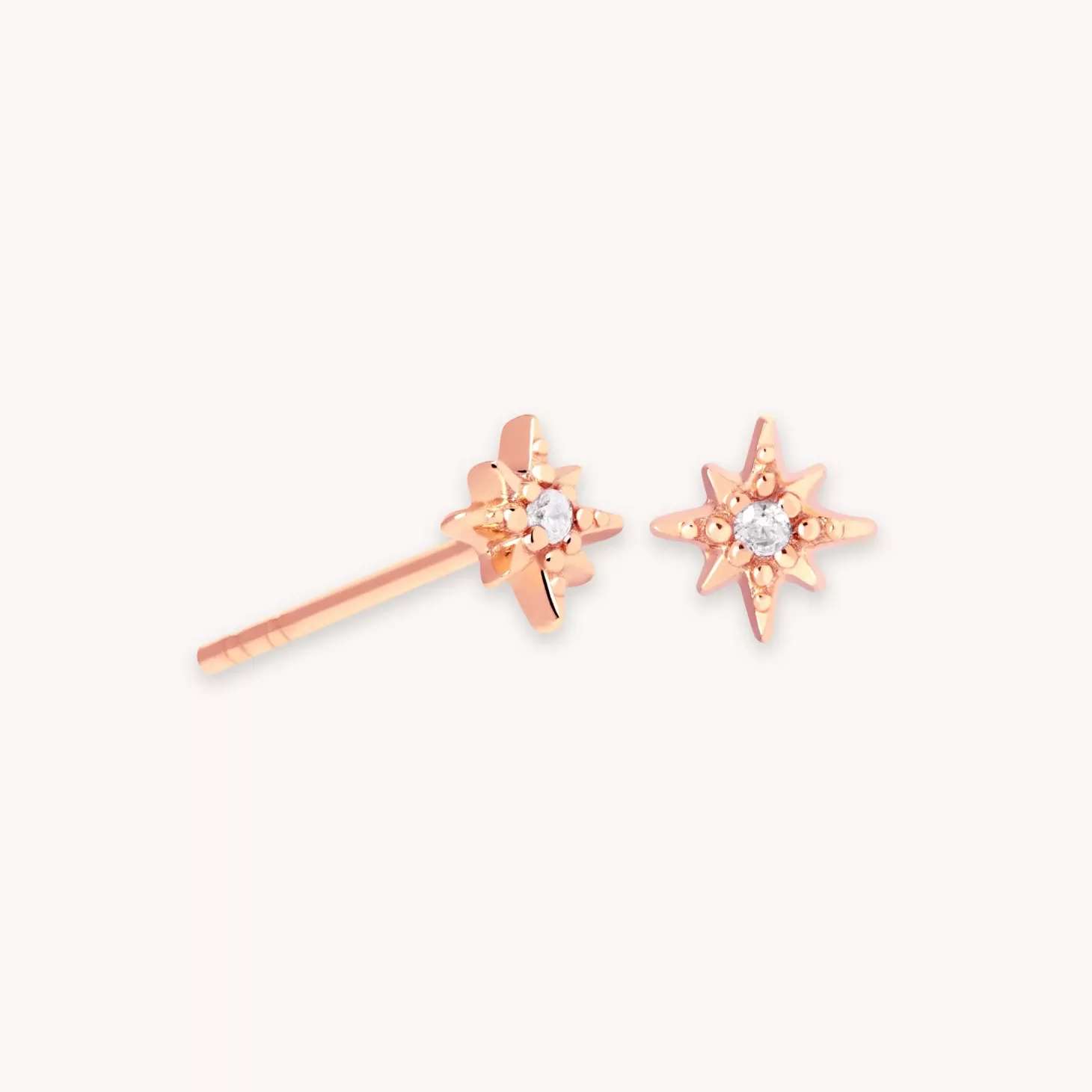 Astrid & Miyu Twilight Star Stud Earrings In Rose Gold 18K Rose Gold Plated Sterling Silver Cheap