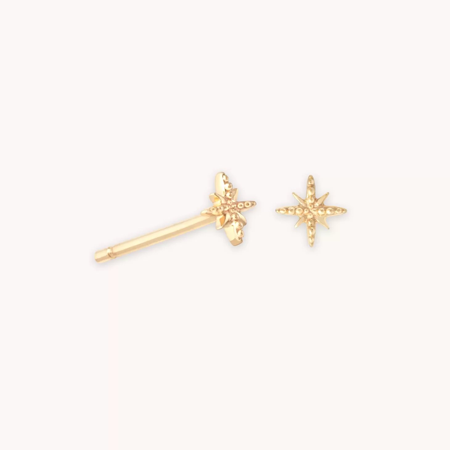 Astrid & Miyu Twilight Stud Earrings In Solid Gold 14K Gold Hot