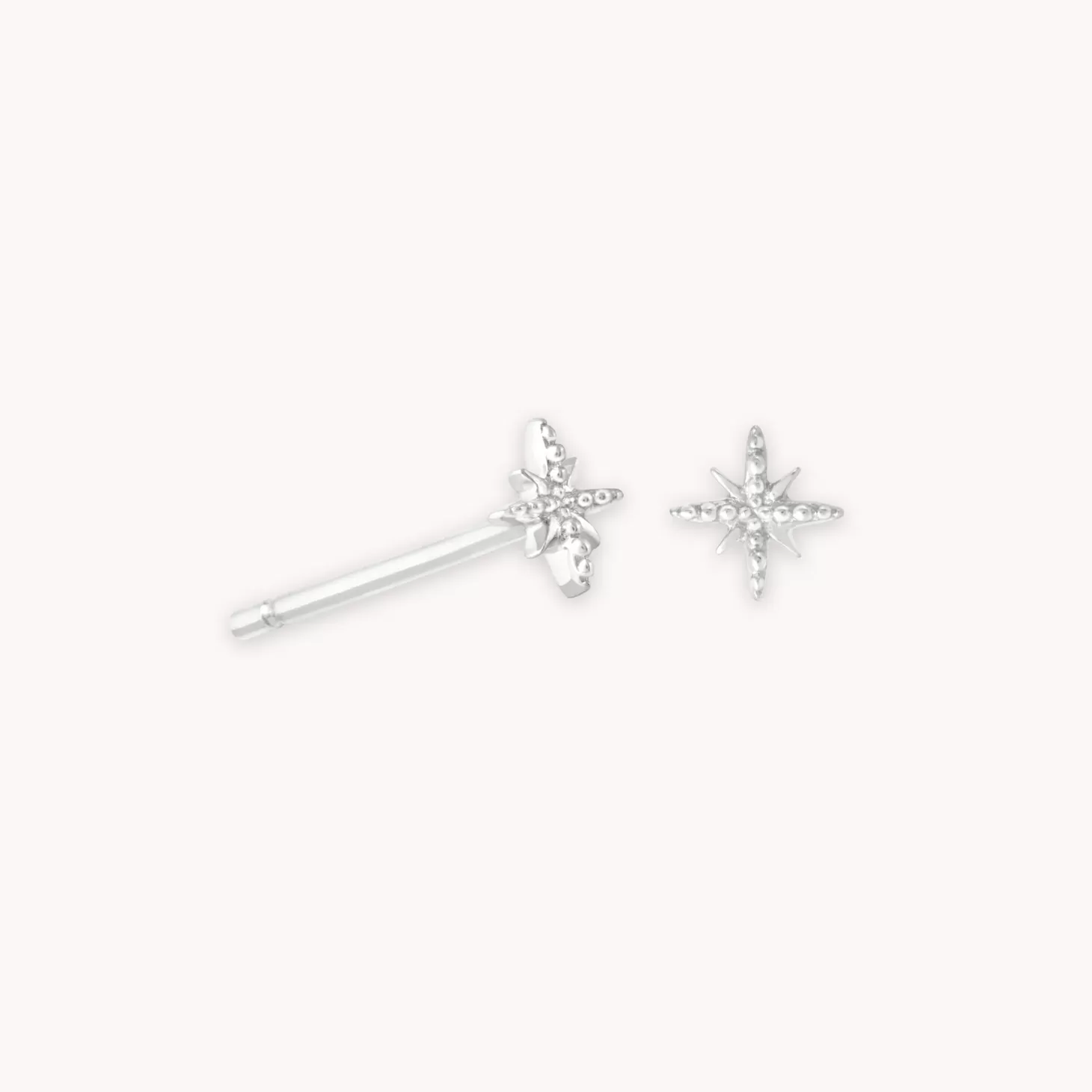 Astrid & Miyu Twilight Stud Earrings In Solid White Gold 14K White Gold Store