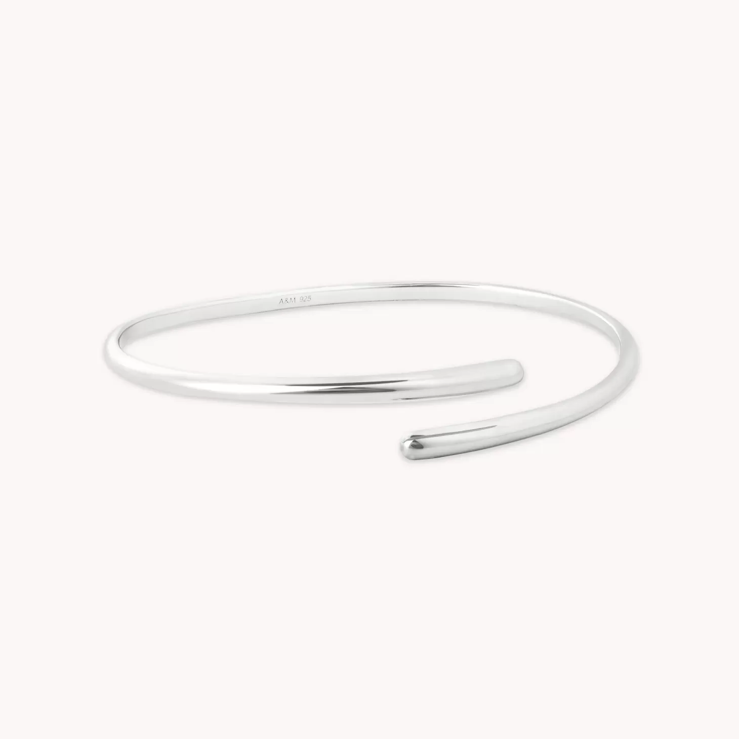 Astrid & Miyu Twist Cuff In Silver Rhodium Plated Sterling Silver Flash Sale